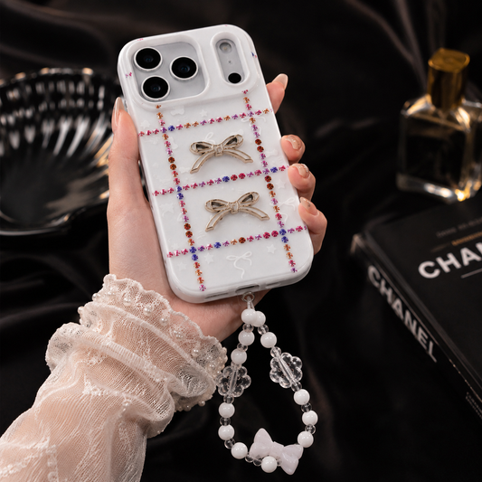 Snow Pearl Ribbon Phone Cover