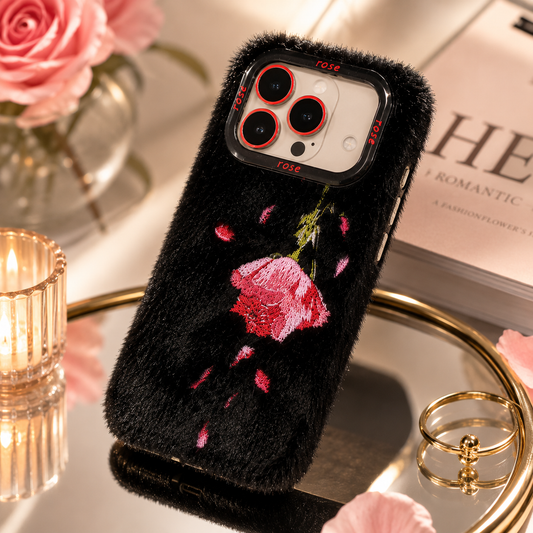 Royal Velvet Rose Fur Case
