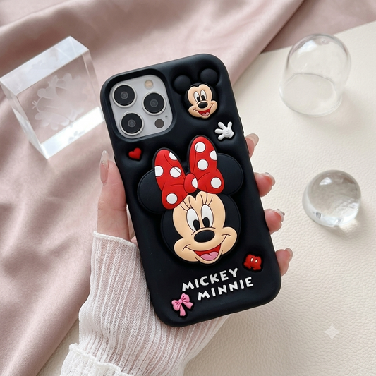 Mickey & Minnie 3D Love Edition Silicone Phone Case