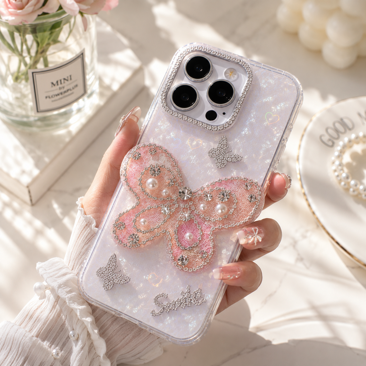 Butterfly Pearl Sparkle Case