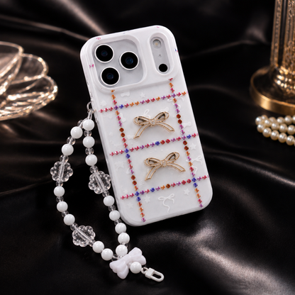 Snow Pearl Ribbon Phone Cover