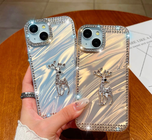 Mriga Charm with Shining Diamond Border Phone Case I Mobile Cover