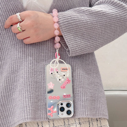 3D Creative Toy Graphic Mirror Phone Case With Bracelet
