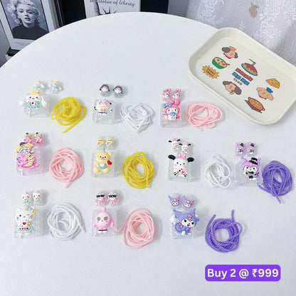 3D Cute Cartoon Doll TPU (Soft) Charger Case