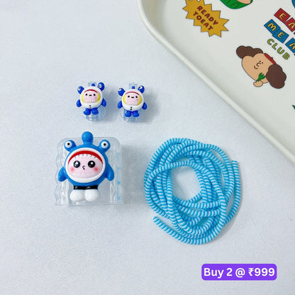 3D Cute Cartoon Doll TPU (Soft) Charger Case