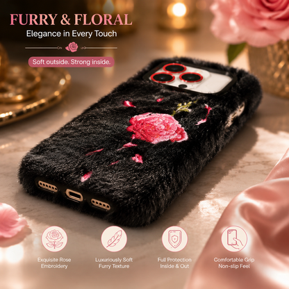 Royal Velvet Rose Fur Case