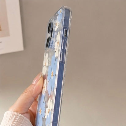 Blue Blossom Mirror iPhone Case