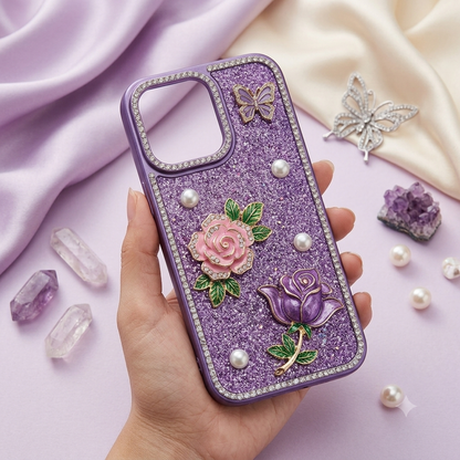 Purple Rose Petals Premium Phone Cover