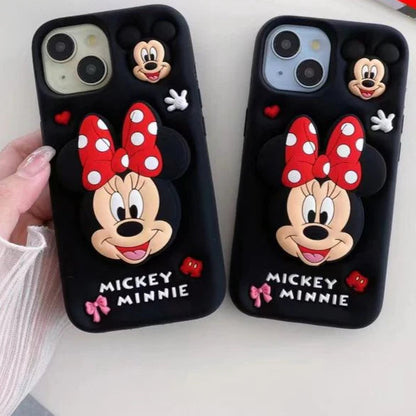 Mickey & Minnie 3D Love Edition Silicone Phone Case