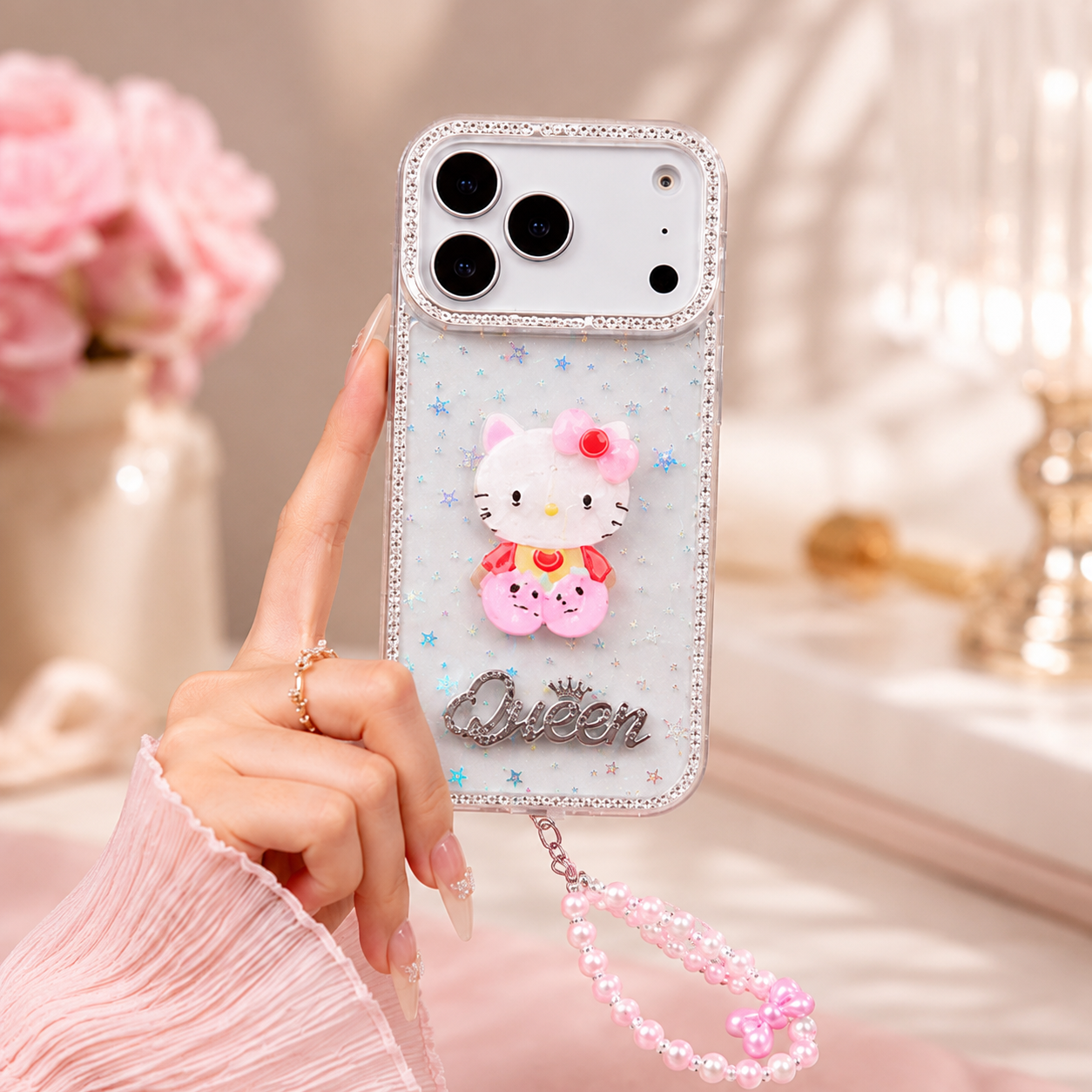 Sparkle Kitty Queen Case with free charm