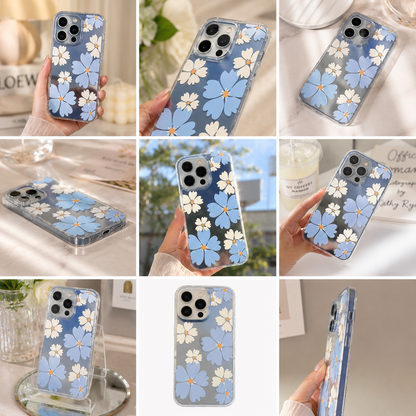 Blue Blossom Mirror iPhone Case