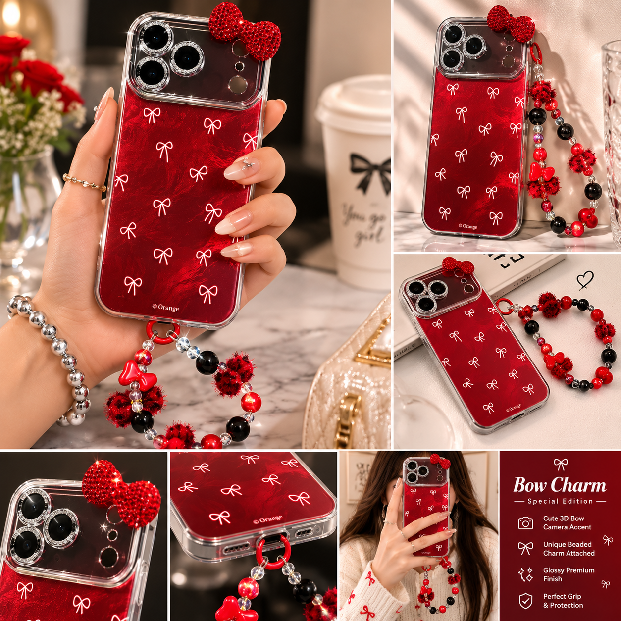 Ruby Bow Case with Charm