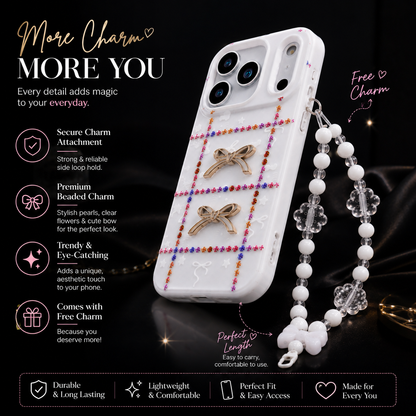 Snow Pearl Ribbon Phone Cover