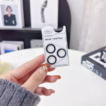 Camera Lens Protection Ring - iPhone Series AF+AF Anti-Reflection 3D Radian 9H Metal Aluminum Alloy