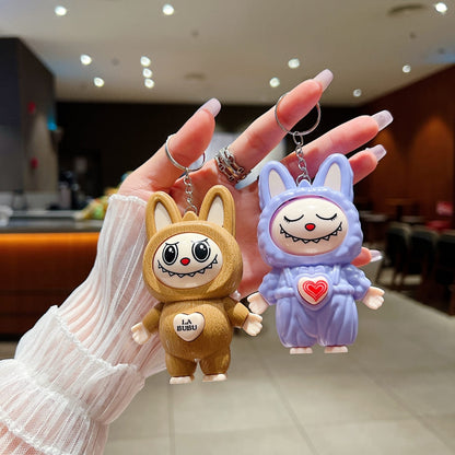 Bunny Mood Changing Labubu Charm Keychain