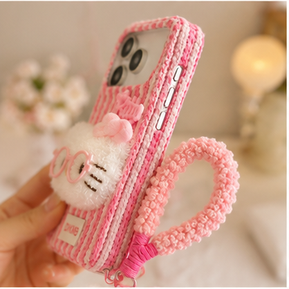 Blush Kitty Furry Phone Case