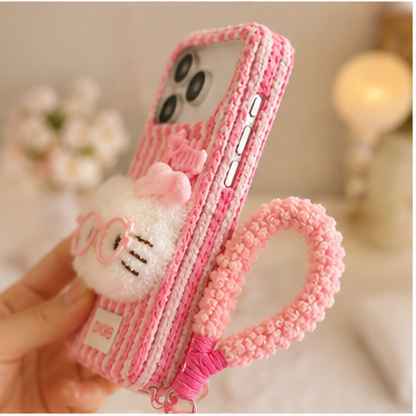 Blush Kitty Furry Phone Case
