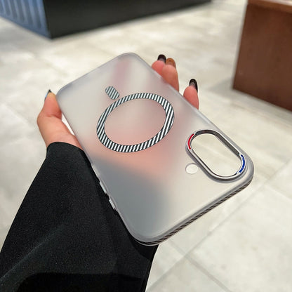 Carbon Fiber Pattern Built-in Magnetic Shockproof Phone Case
