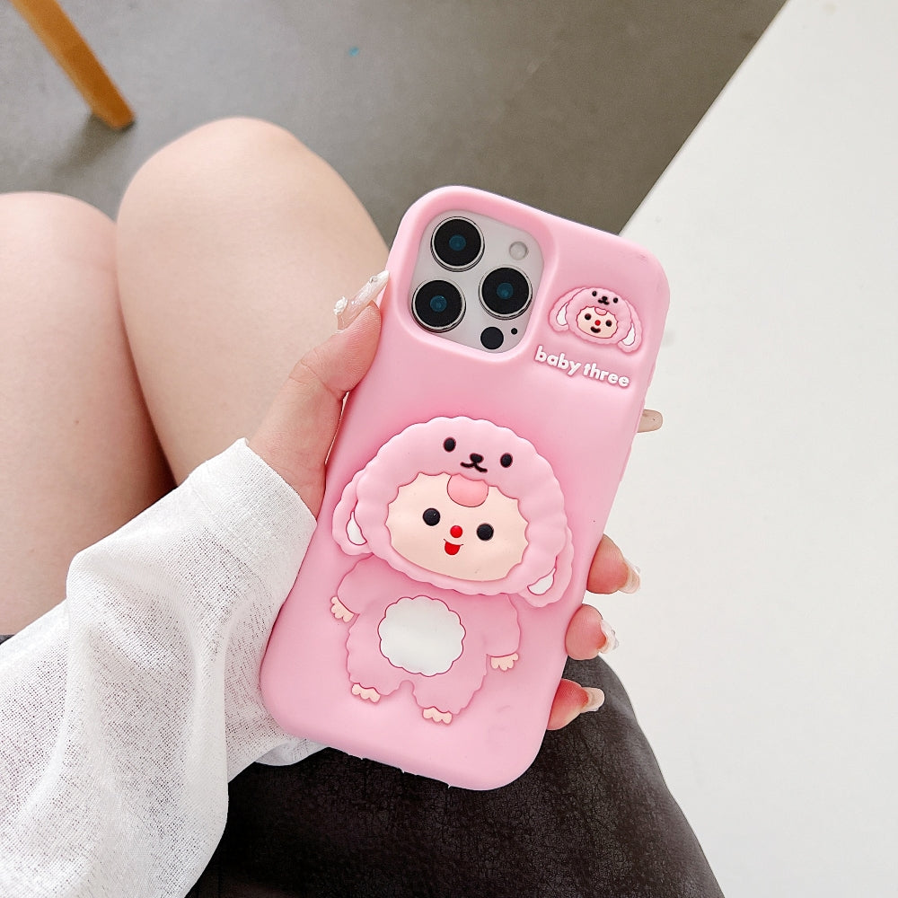 Cartoon Baby Holder Silicone Phone Case