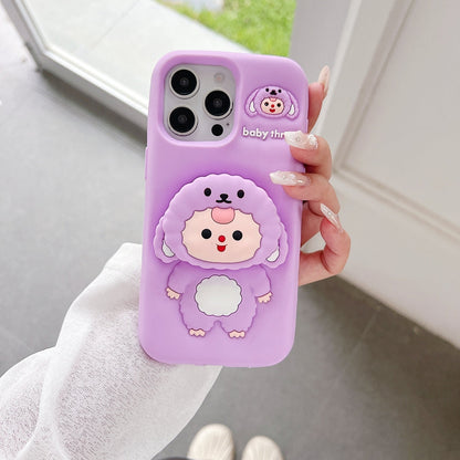 Cartoon Baby Holder Silicone Phone Case