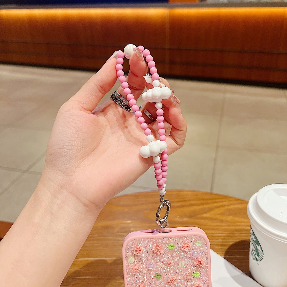 Cloud Pattern Hanging String Bead Phone Charm | Handbag Charm | Bracelet