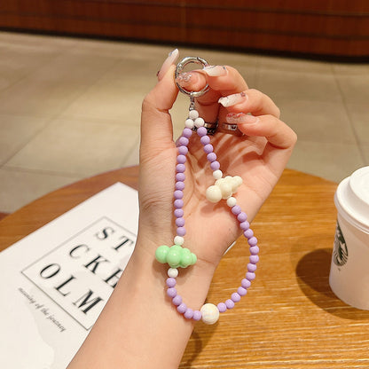 Cloud Pattern Hanging String Bead Phone Charm | Handbag Charm | Bracelet
