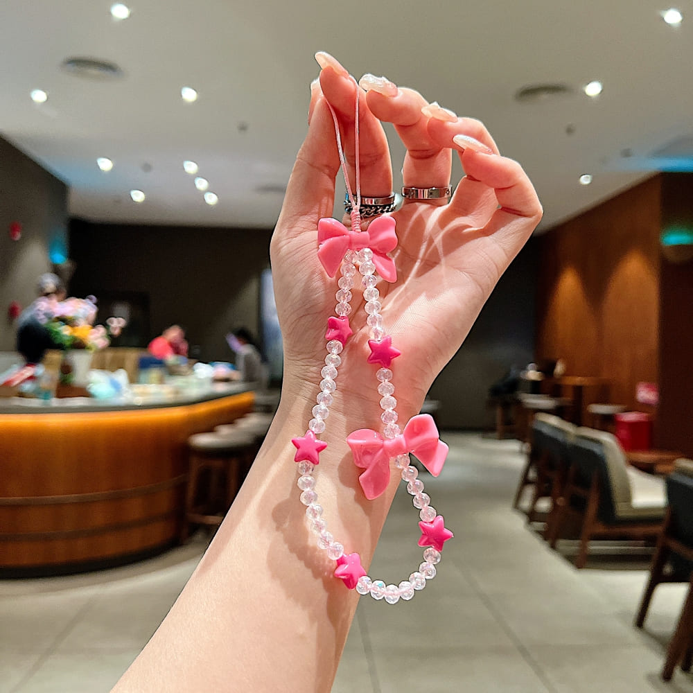 Cupid Bow Beaded Phone Charm