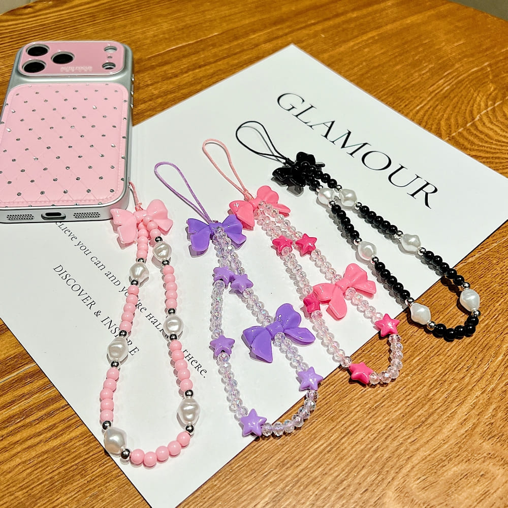 Cupid Bow Beaded Phone Charm