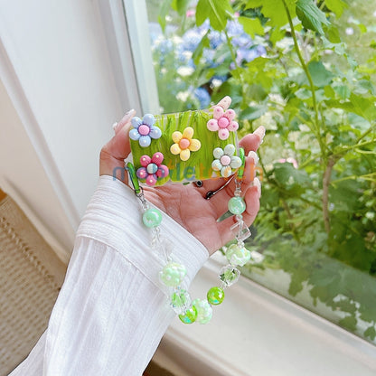 Cute Mini Cartoon Mirror Pop Universal Stand with Crystal Bracelet