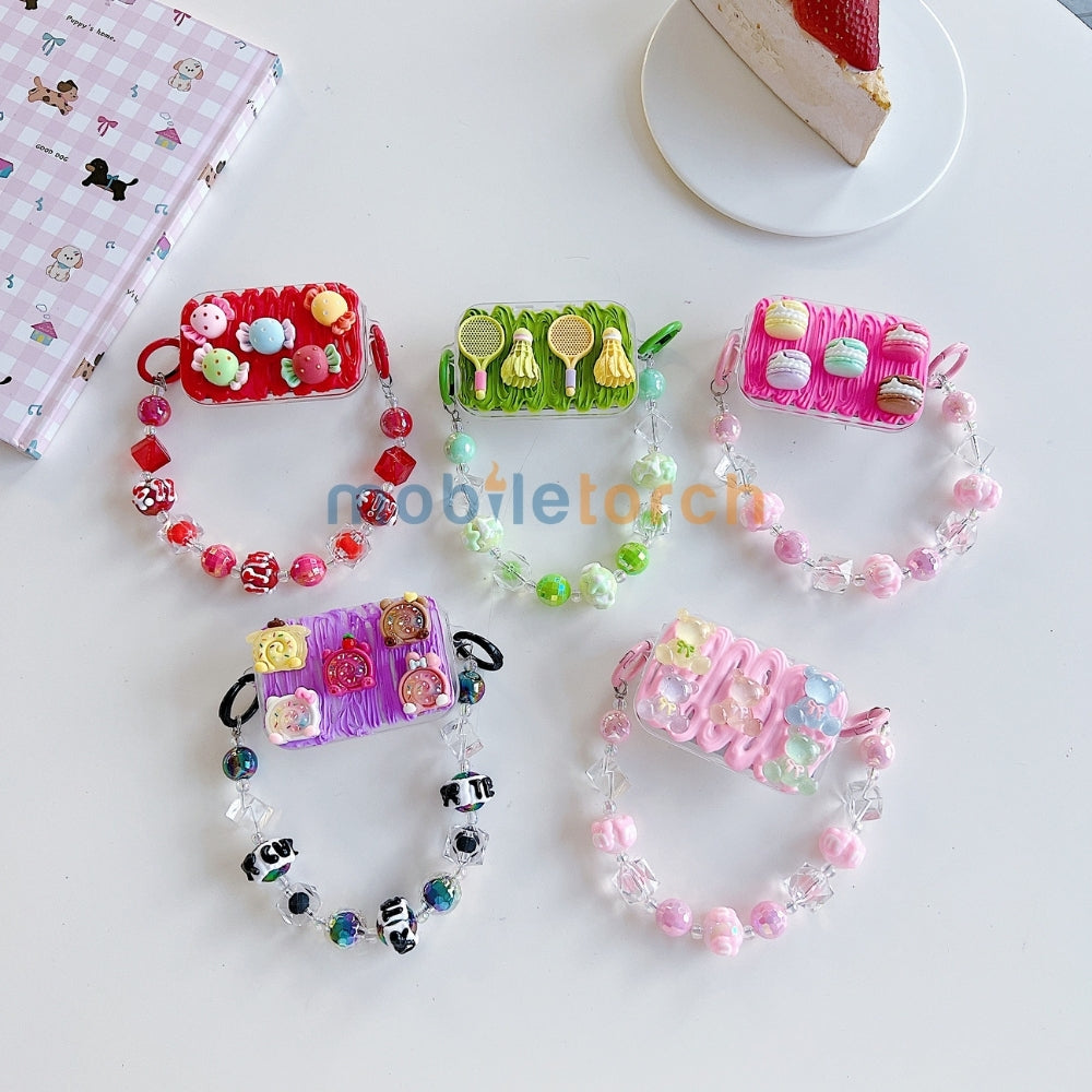 Cute Mini Cartoon Mirror Pop Universal Stand with Crystal Bracelet