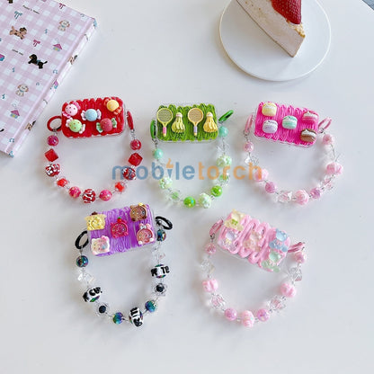 Cute Mini Cartoon Mirror Pop Universal Stand with Crystal Bracelet