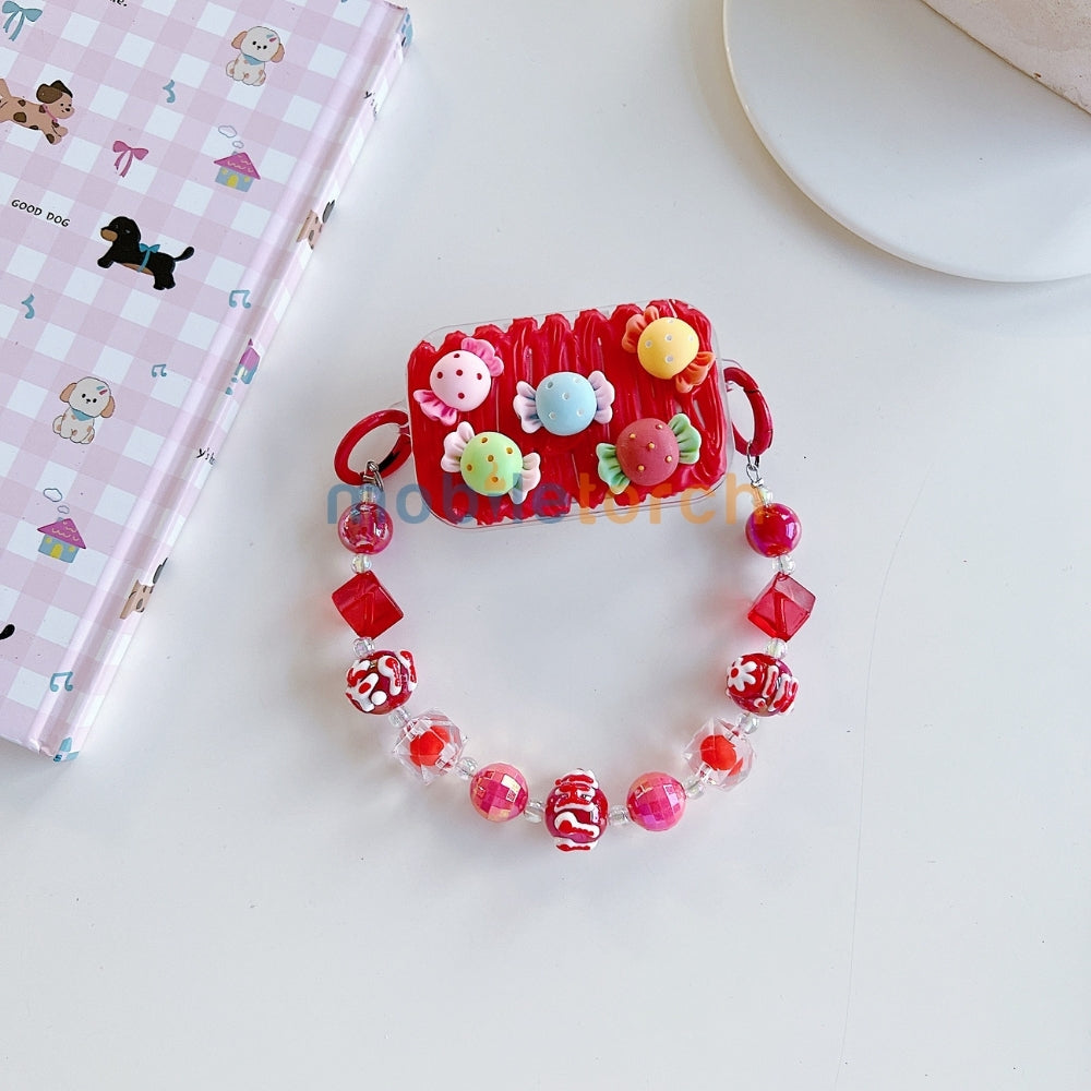 Cute Mini Cartoon Mirror Pop Universal Stand with Crystal Bracelet