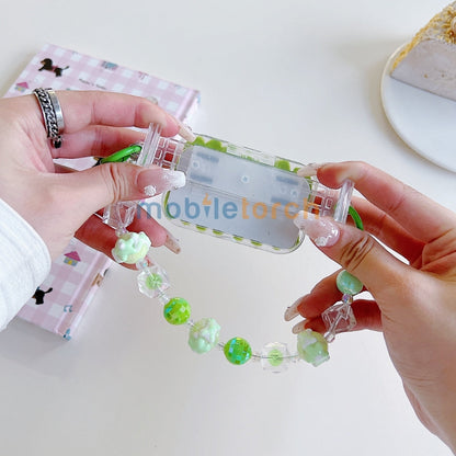 Cute Mini Cartoon Mirror Pop Universal Stand with Crystal Bracelet
