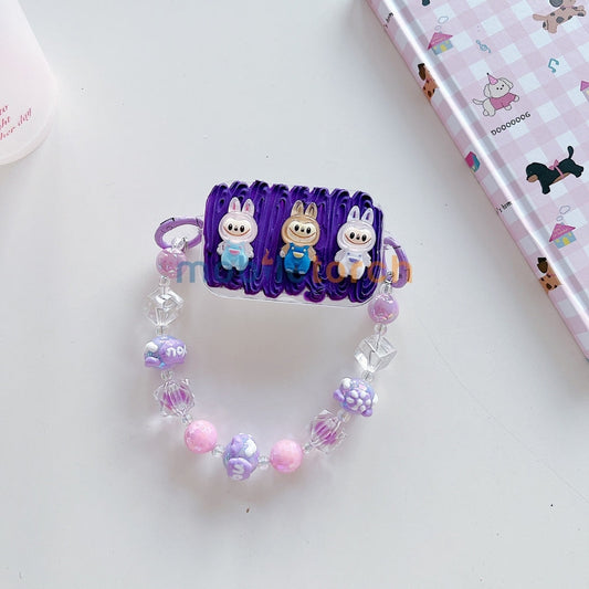 Cute Mini Cartoon Mirror Pop Universal Stand with Crystal Bracelet