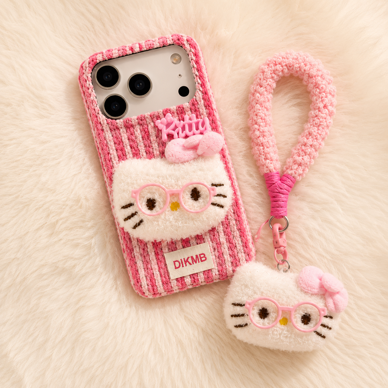 Blush Kitty Furry Phone Case