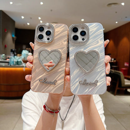 Diamond Mirror Heart Phone Case