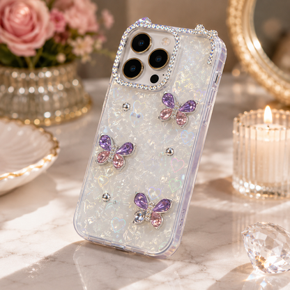 Violet Gem Butterfly Case