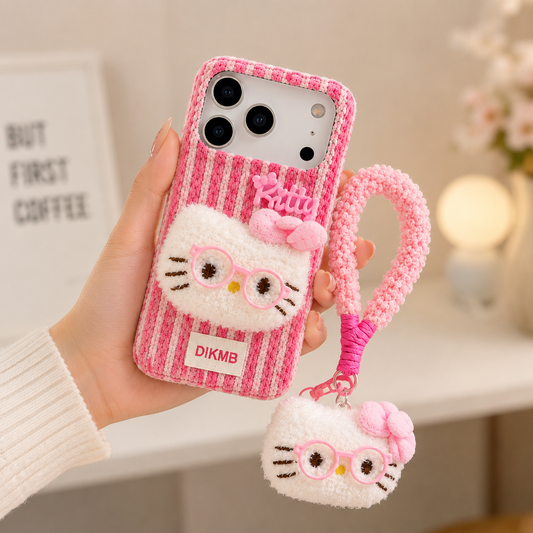 Blush Kitty Furry Phone Case