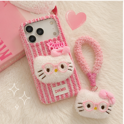 Blush Kitty Furry Phone Case