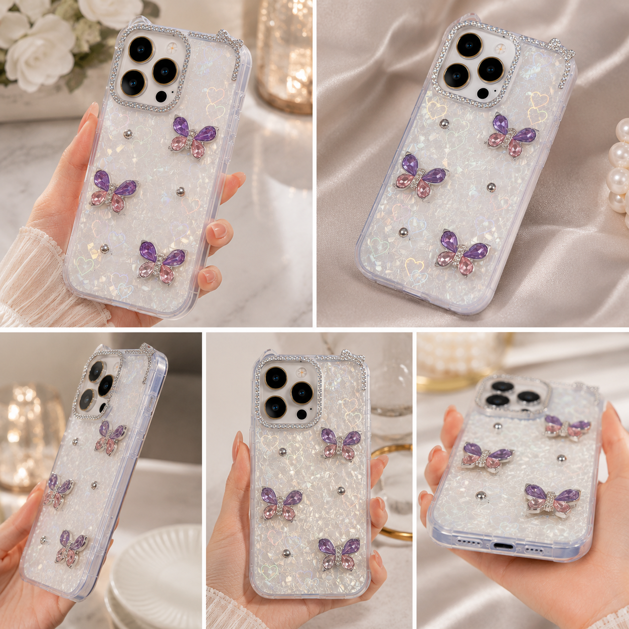 Violet Gem Butterfly Case