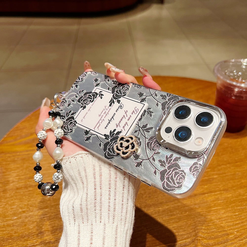 Heart and Rose Printed Phone Case