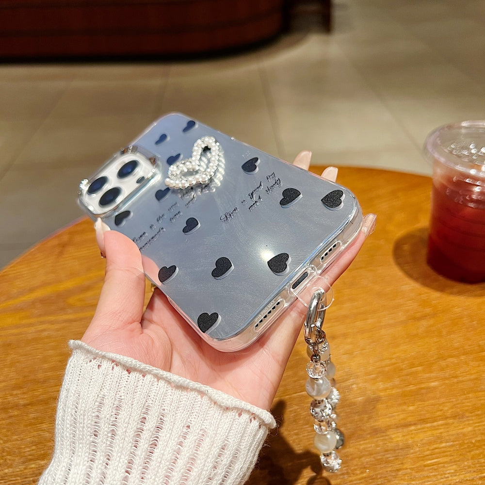 Heart and Rose Printed Phone Case