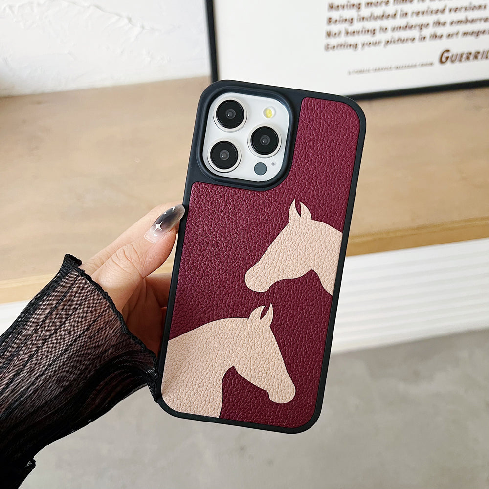 Horse Color Printed Shockproof Phone Case
