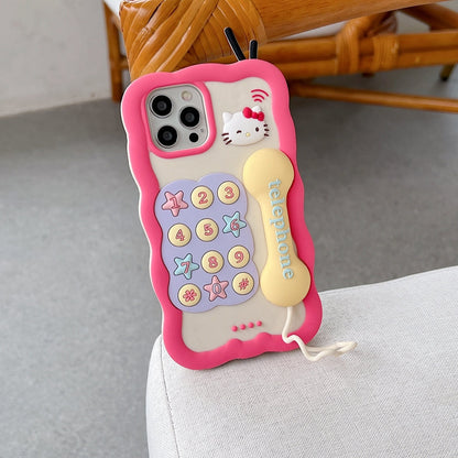 Kitty Telephone TPU (Soft) Silicone Phone Case - iPhone 13 Pro Max