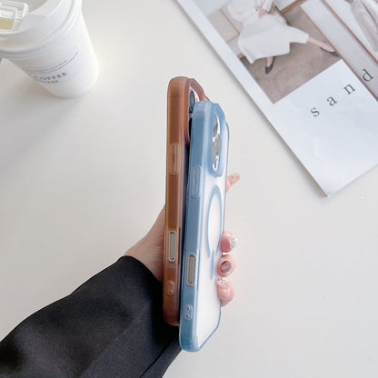 Luxury Magnetic Charging Matte Color Transparent Phone Case