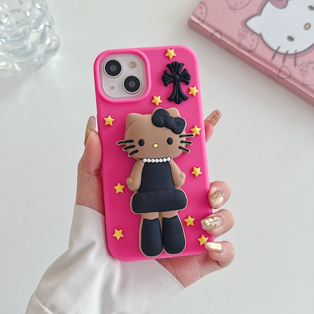 Midnight Glam Kitty Phone Case