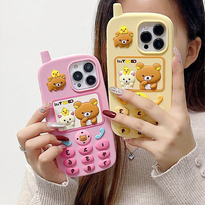 Mobile Shape Bear Silicone Protective Phone Case - iPhone 14 Pro