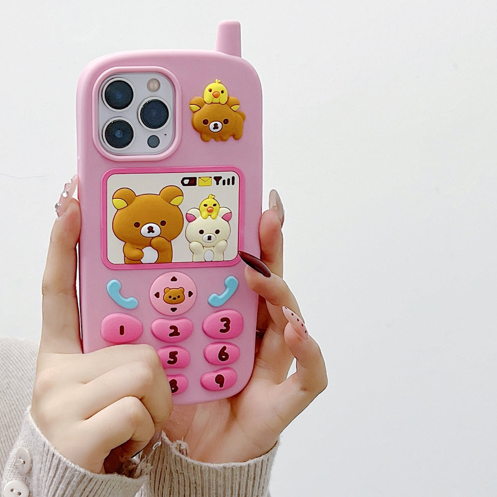 Mobile Shape Bear Silicone Protective Phone Case - iPhone 14 Pro