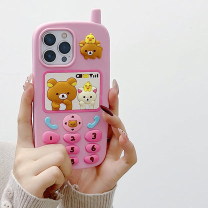 Mobile Shape Bear Silicone Protective Phone Case - iPhone 14 Pro