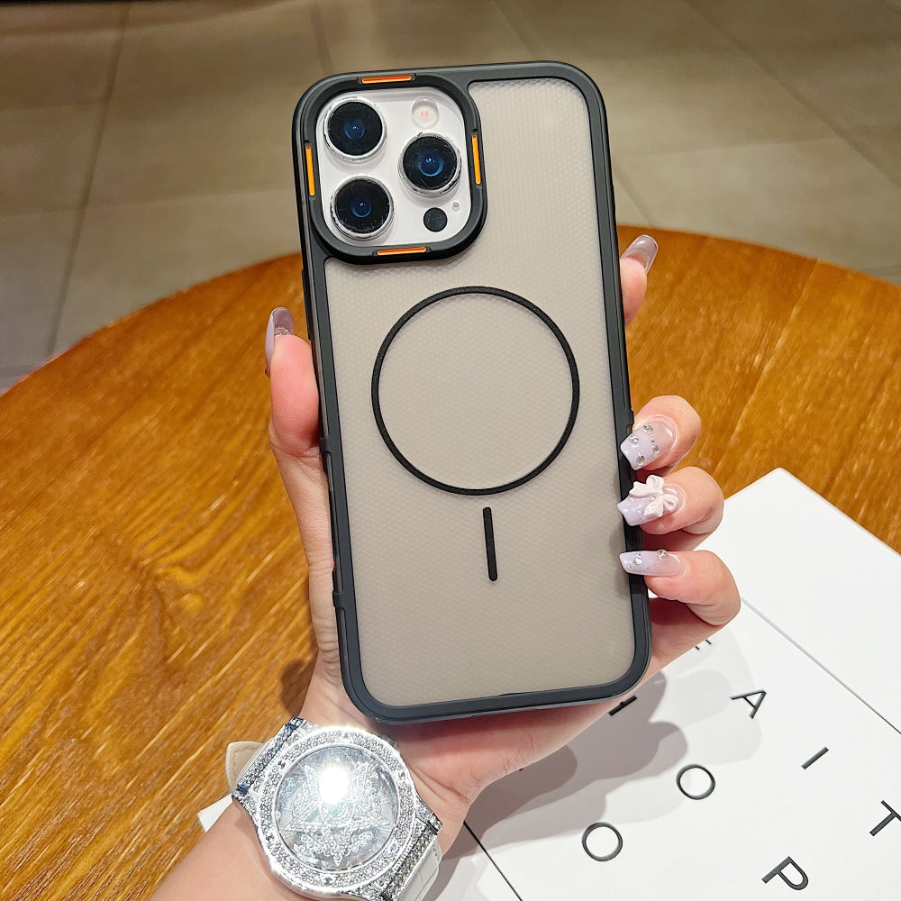 New Style Grid Pattern Fine Circle Magnetic Phone Case